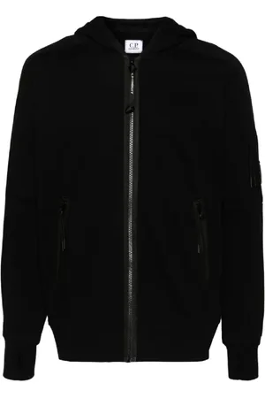 C.P. Company Homme, Sweatshirts et sweats à capuche, Noir, Taille: M Sweat à Capuche Noir Élégant Ss25