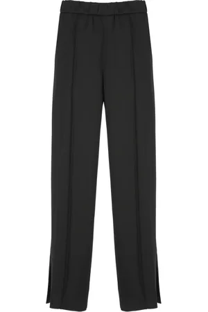Jil Sander Femme, Pantalons, Noir, Taille: 38 FR Pantalon Élastiqué en Mélange de Viscose