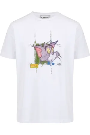 Iceberg Homme, Tops, Blanc, Taille: 2XL T-Shirt Blanc Coupe Classique Regular