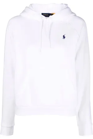 Ralph Lauren Femme, Sweatshirts et sweats à capuche, Blanc, Taille: 38 FR Pull à Capuche Décontracté