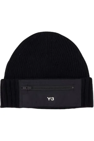 Y-3 Unisex, Accessoires, Noir, Taille: ONE Size Bonnet Laine Noir