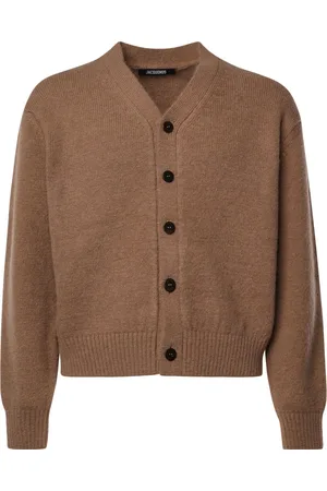 Jacquemus Homme, Pulls, Brun, Taille: S Cardigan Logo