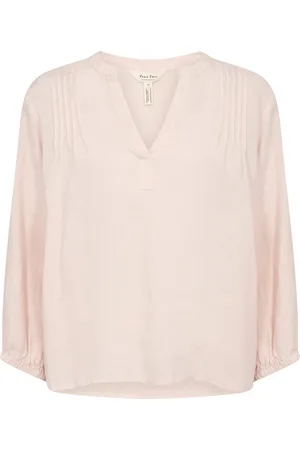 Part Two Femme, Blouses et Chemises, Rose, Taille: 48 FR Chemisier Crème à Plis