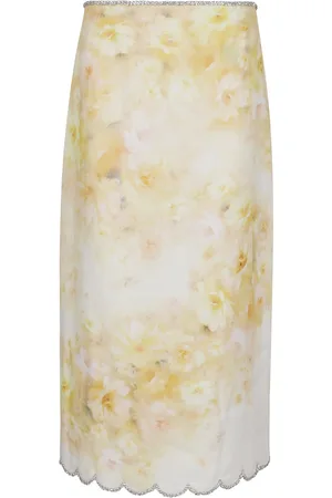 ZIMMERMANN Femme, Jupes, Multicolore, Taille: 38 FR Jupe Midi Florale
