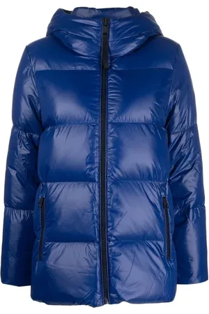 Tommy Hilfiger Femme, Vestes, Bleu, Taille: 38 FR Puffer Down Jacket Logo Maxi