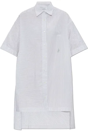J.W.Anderson Femme, Robes, Gris, Taille: 36 FR Robe-chemise à rayures