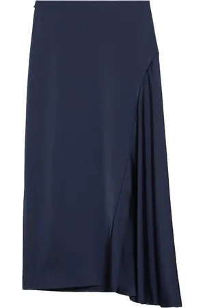 Max Mara Femme, Jupes, Bleu, Taille: 38 FR AIA Satin Maxi Skirt