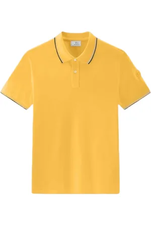 Woolrich Homme, Tops, Jaune, Taille: S Polo Décontracté à Rayures Contrastées