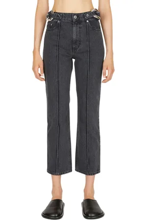 J.W.Anderson Femme, Jeans, Gris, Taille: 40 FR Jean Slim Fit à Chaîne