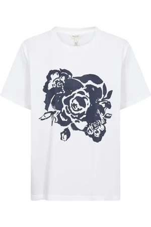 Part Two Femme, Tops, Blanc, Taille: 44 FR T-shirt Imprimé Rose Blanc Lumineux