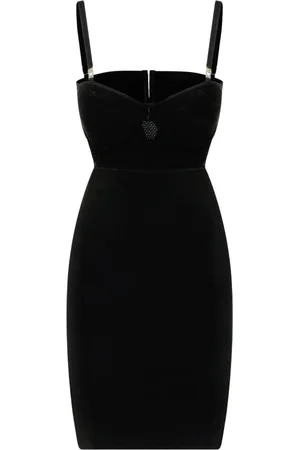 Pinko Femme, Robes, Noir, Taille: 42 FR Mini-robe à encolure cœur
