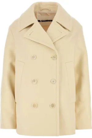 Jil Sander Femme, Manteaux, Jaune, Taille: 38 FR Manteau en laine rose pastel