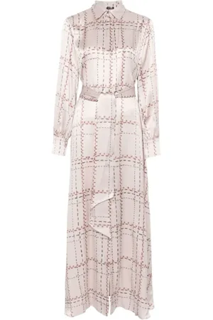 Kiton Femme, Robes, Rose, Taille: 36 FR Robe Maxi en Soie Mauve