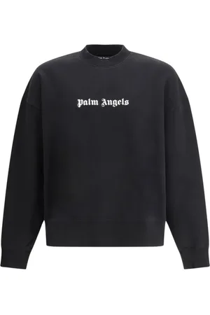 Palm Angels Homme, Sweatshirts et sweats à capuche, Noir, Taille: M Sweat à col rond emblématique