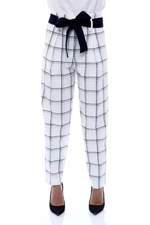 Circolo Femme, Pantalons, Bleu, Taille: 36 FR Pantalon Oxford à