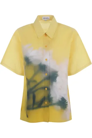 Kenzo Femme, Blouses et Chemises, Jaune, Taille: 36 FR Chemise en Coton Jaune