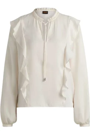 HUGO BOSS Femme, Blouses et Chemises, Blanc, Taille: 40 FR Chemise Élégante