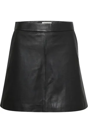 Part Two Femme, Jupes, Noir, Taille: 38 FR Short Leather Skirt
