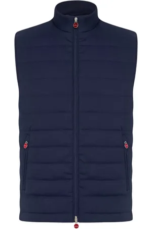 Kiton Homme, Vestes, Bleu, Taille: 2XL Blouson sans manches en laine vierge