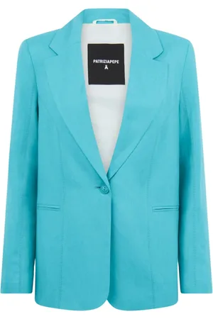 Patrizia Pepe Femme, Vestes, Bleu, Taille: 42 FR Blazer Turquoise