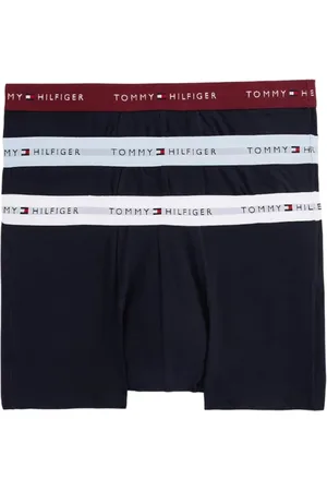 Tommy Hilfiger Homme, Sous-vêtements, Bleu, Taille: S Lot de 3 boxers trunks en coton stretch