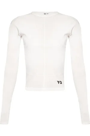Y-3 Femme, Tops, Blanc, Taille: 40 FR Top avec Logo