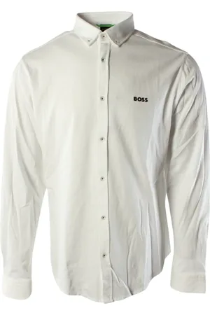 HUGO BOSS Homme, Chemises, Blanc, Taille: M Chemise Blanche Coupe Standard Stretch