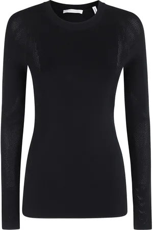 Helmut Lang Femme, Pulls, Noir, Taille: 40 FR Haut de Sport Elite Manches Longues Noir
