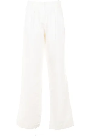 Tommy Hilfiger Femme, Pantalons, Blanc, Taille: 38 FR Pantalon Large Style Rome