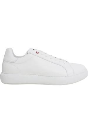 Peuterey Homme, Chaussures, Blanc, Taille: 46 EU Baskets en Cuir Blanc