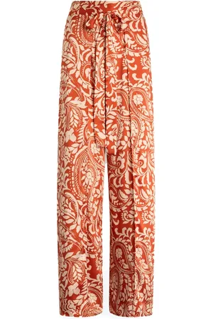 Liu Jo Femme, Pantalons, , Taille: 42 FR Pantalon à Imprimé Paisley et Taille Élastique