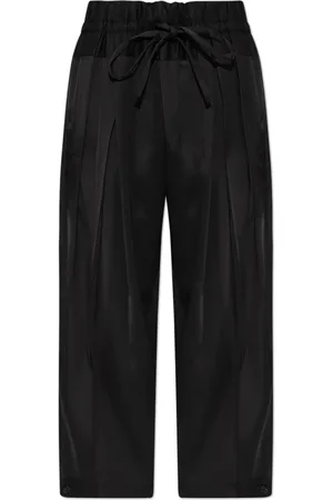 Jil Sander Femme, Pantalons, Noir, Taille: 36 FR Pantalon à Finition Soie