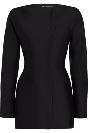 Jacquemus Femme, Robes, Noir, Taille: 40 FR Mini-robe à encolure bateau avec accentuation de la taille