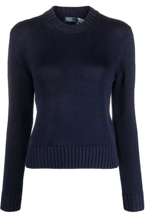 Ralph Lauren Femme, Pulls, Bleu, Taille: 38 FR Pull à Manches Longues