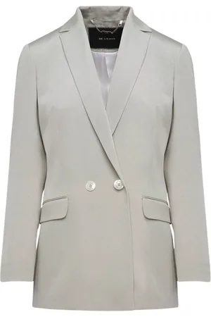 Kiton Femme, Vestes, Gris, Taille: 38 FR Veste Croisée en Soie