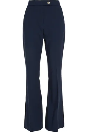 Tommy Hilfiger Femme, Pantalons, Bleu, Taille: 40 FR Pantalon Tailleur Évasé Taille Haute