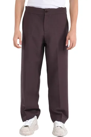 COSTUMEIN Homme, Pantalons, Violet, Taille: 2XL Pantalon en lyocell avec bouton et zip