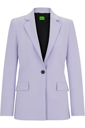 HUGO BOSS Femme, Vestes, Violet, Taille: 40 FR Blazer Ouvert Lilas à Col Revers