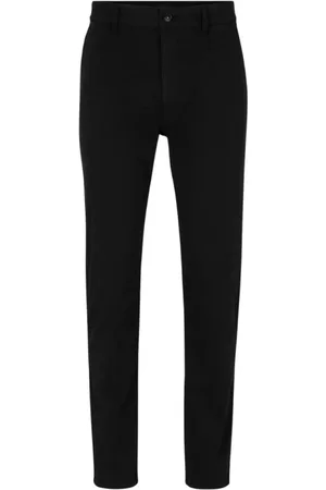 HUGO BOSS Homme, Pantalons, Bleu, Taille: S Pantalon Coupe Fuselée en Coton Stretch