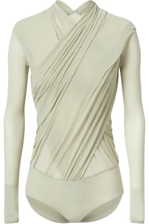 Serafini Femme, Tops, Blanc, Taille: 34 FR Body Croisé Froncé