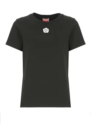Kenzo Femme, Tops, Noir, Taille: 36 FR T-shirt Gots Boke Flower 2.0