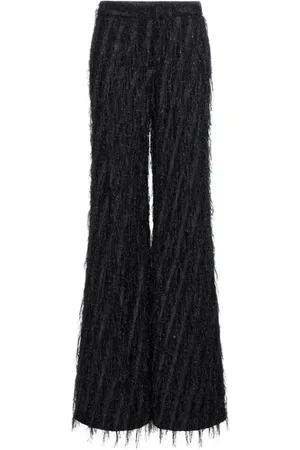 Roberto Cavalli Femme, Pantalons, Noir, Taille: 40 FR Pantalon Lurex Noir Fabriqué en Italie