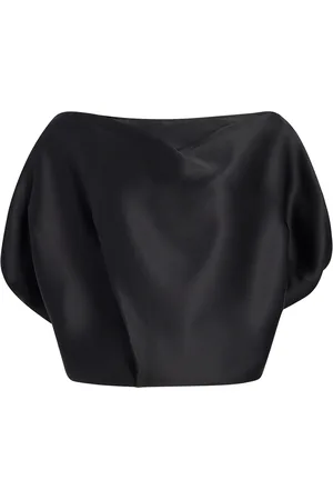 Khaite Femme, Blouses et Chemises, Noir, Taille: 38 FR Blouse Noire en Soie à Encolure Bateau