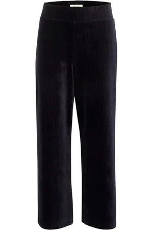 Part Two Femme, Pantalons, Bleu, Taille: 38 FR Pantalon Large Court Bleu Marine Foncé