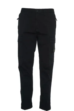 Stone Island Homme, Pantalons, Noir, Taille: W30 Pantalon Cargo Slim-Fit