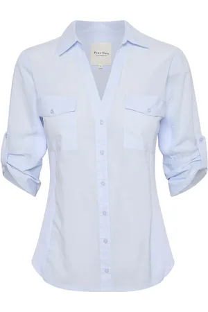 Part Two Femme, Blouses et Chemises, Bleu, Taille: 44 FR Cortniapw Shirt 30305975