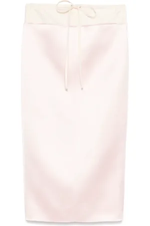 Khaite Femme, Jupes, Rose, Taille: 38 FR Jupe Maxi Rose Poudré avec Cordon de Serrage