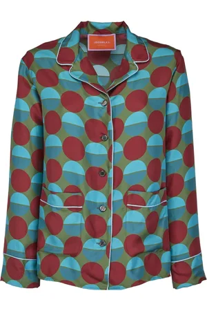La DoubleJ Femme, Blouses et Chemises, Multicolore, Taille: 44 FR Ensemble de Pyjama de Luxe en Soie