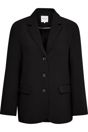 Part Two Femme, Vestes, Noir, Taille: 42 FR Veste Noire Oversize à Col Classique