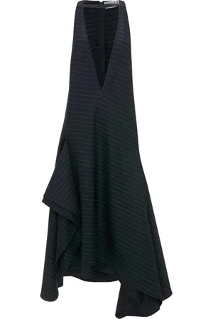 J.W.Anderson Femme, Robes, Bleu, Taille: 36 FR Robe à Panneaux Col V